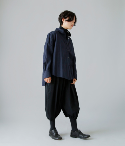 suro スロ コットン ティアドロップ カラー シャツ 240401-02 | iroma