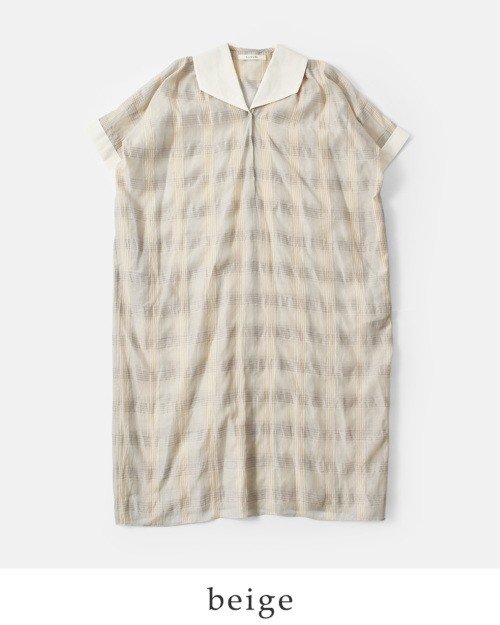 susuri ススリ コットン リネン シルク デッキ ドレス 25-212