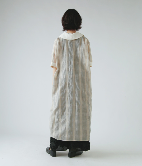susuri ススリ ノーカラー ジャケット 羽織 コットンリネン