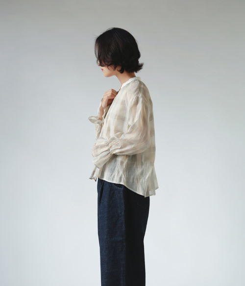 susuri ススリ コットン リネン シルク メロフォン ブラウス 25