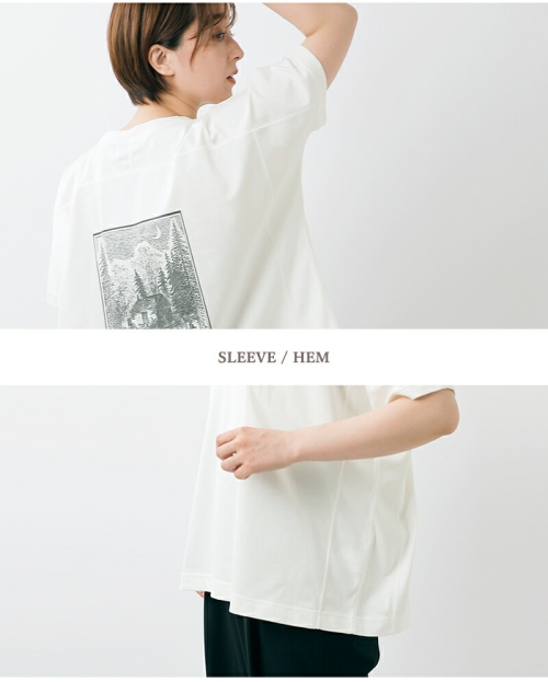 【20%OFF】アシードンクラウド ASEEDONCLOUD コットン プリント Tシャツ shokuonshitsu T-shirt 251812 レディース ASEEDONCLOUD アシードンクラウド | shokuonshitsu T-shirt Col