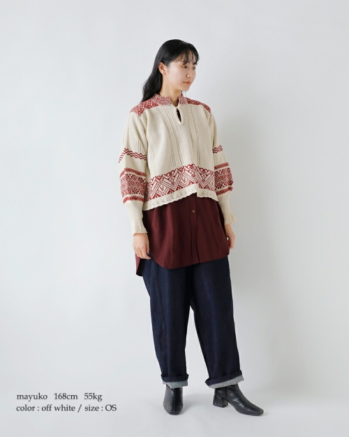 ASEEDONCLOUD アシードンクラウド セイヤコウ ジャガード ブラウス