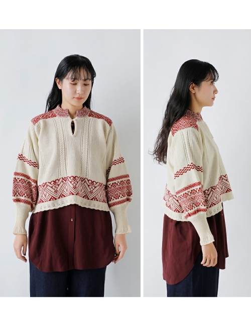 ASEEDONCLOUD アシードンクラウド セイヤコウ ジャガード ブラウス