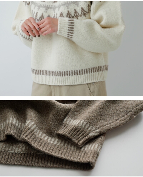 30%OFF】 UNDYED アンダイド ペルーハイランドウール クルーネック