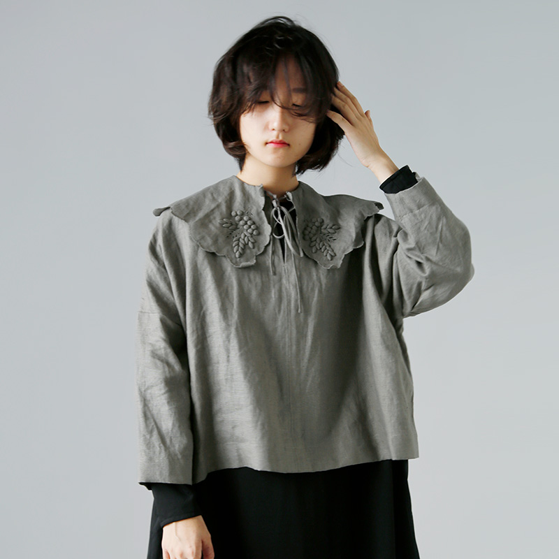 TOWAVASE トワヴァーズ Leavers ブラウス IVORY トップス
