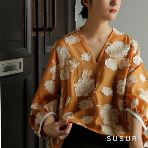 #susuri ブラウス ススリ SUSURI ススリ｜ブーシュブラウス beige