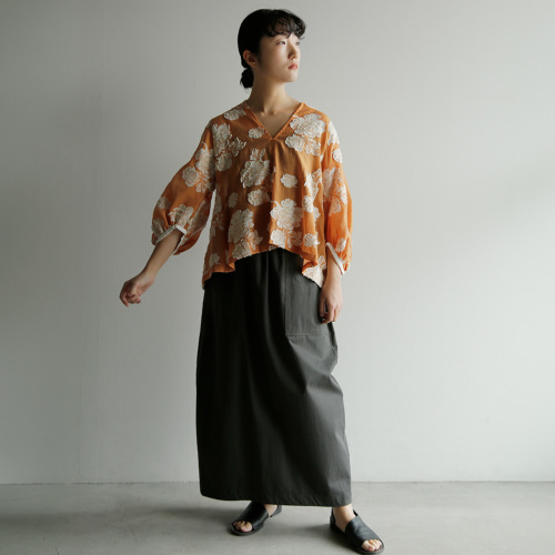 susuri ススリ コットン シロッコ ブラウス 26-402 | iroma..aranciato
