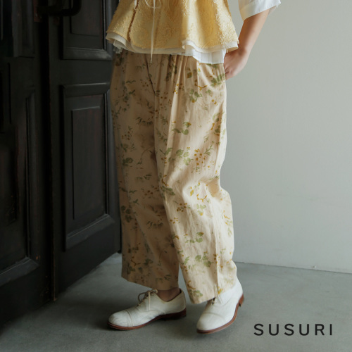 susuri ススリ コットンリネン ミュー パンツ 26-504 | iroma..aranciato
