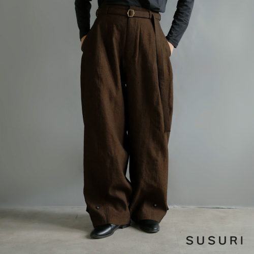 susuri ススリ リネン ウール フォックス パンツ 26-554 2026aw新作