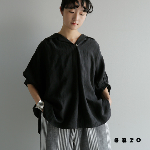 suro スロ リネン ドルマン バルーンスリーブ プルオーバー 260201-02