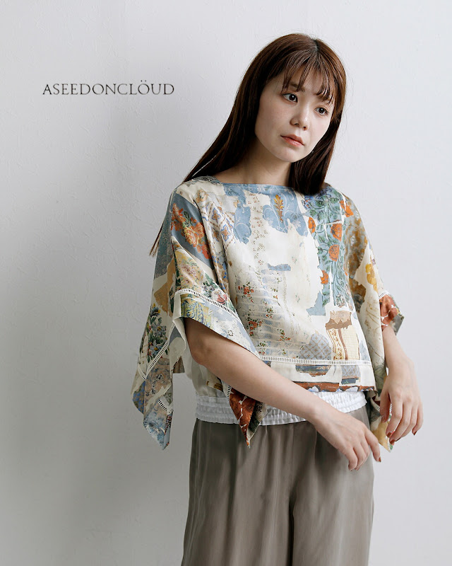 ASEEDONCLOUD アシードンクラウド フロシキ ブラウス Furoshiki Blouse