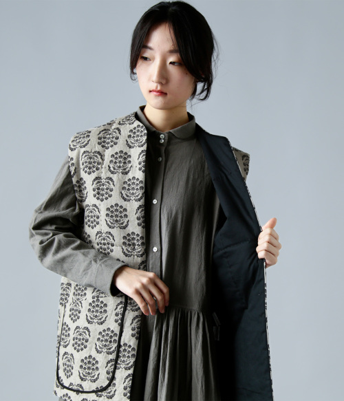 2024年冬【法人向けお歳暮】 トワヴァーズ TOWAVASE リネン “Josette ベスト ジョゼット 花柄 ジャケット・アウター