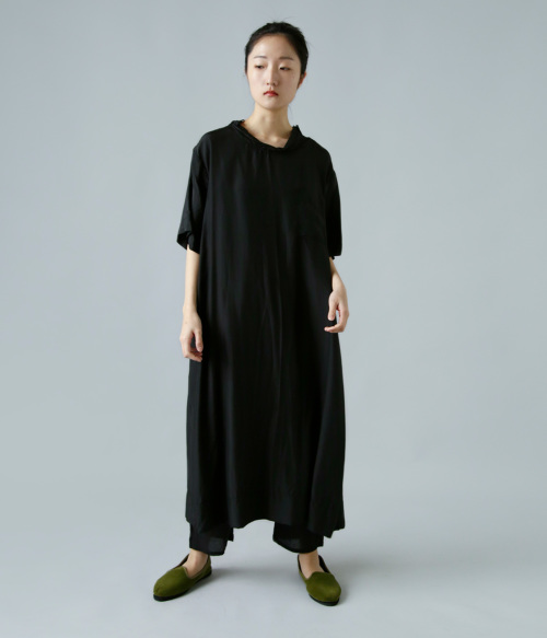 TOWAVASE トワヴァーズ シルク スプレス ロング Tシャツ “Souplesse