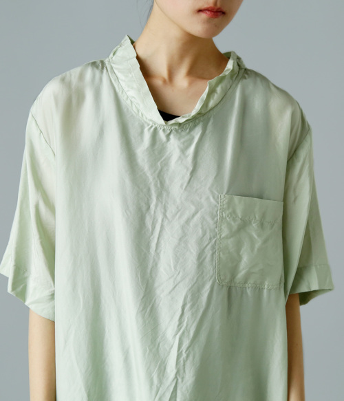 TOWAVASE トワヴァーズ シルク スプレス ロング Tシャツ “Souplesse” 27-0018s | iroma..aranciato