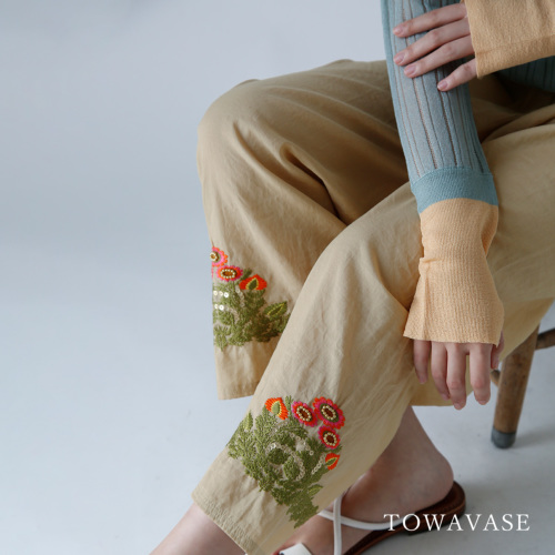 TOWAVASE トワヴァーズ コットン ラミー テーパード パンツ “Francette