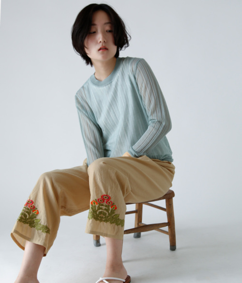 TOWAVASE トワヴァーズ コットン ラミー テーパード パンツ “Francette