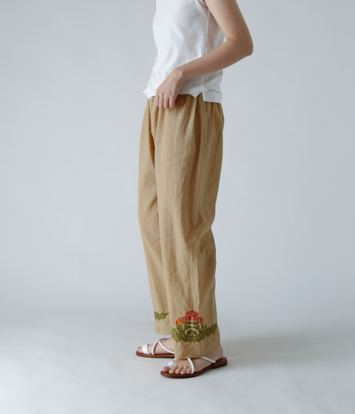 TOWAVASE トワヴァーズ コットン ラミー テーパード パンツ