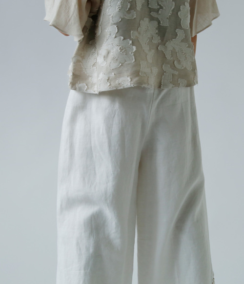 【美品】TOWAVASE Bon Voyage pants リネン パンツ linen pants -Bonvoyage- | oeuf.f
