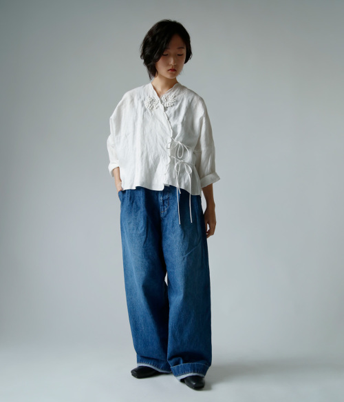TOWAVASE トワヴァーズ champ de fleurs WH リネンブラウス