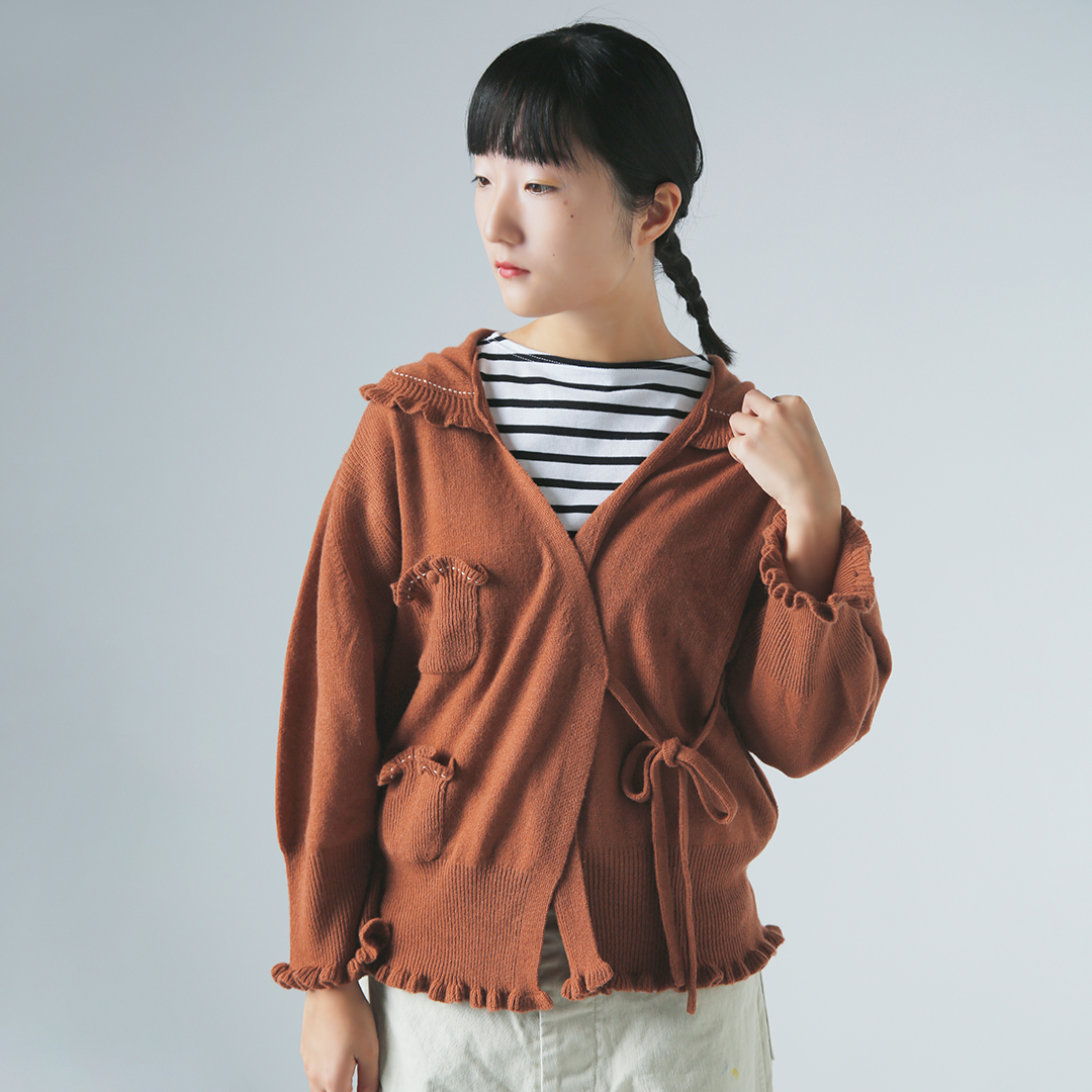 TOWAVASE カシミアカシュクールカーディガン TOWAVASE トワヴァーズ カシミヤ ハンドステッチ カシュクール