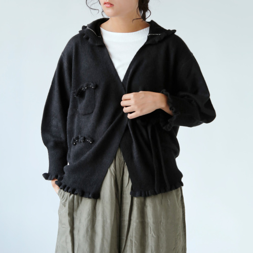 TOWAVASE カシミアカシュクールカーディガン TOWAVASE トワヴァーズ カシミヤ ハンドステッチ カシュクール