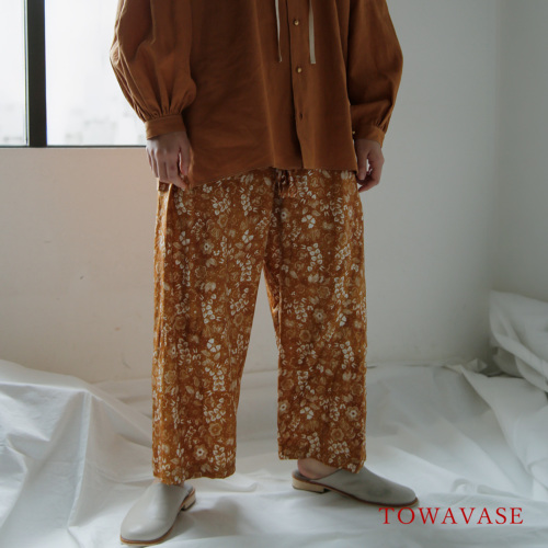 TOWAVASE トワヴァーズ シルク タッセル付き イージーパンツ “Mathilde