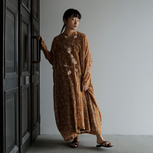 TOWAVASE トワヴァーズ コットンシルク ネックレス付き ドレス