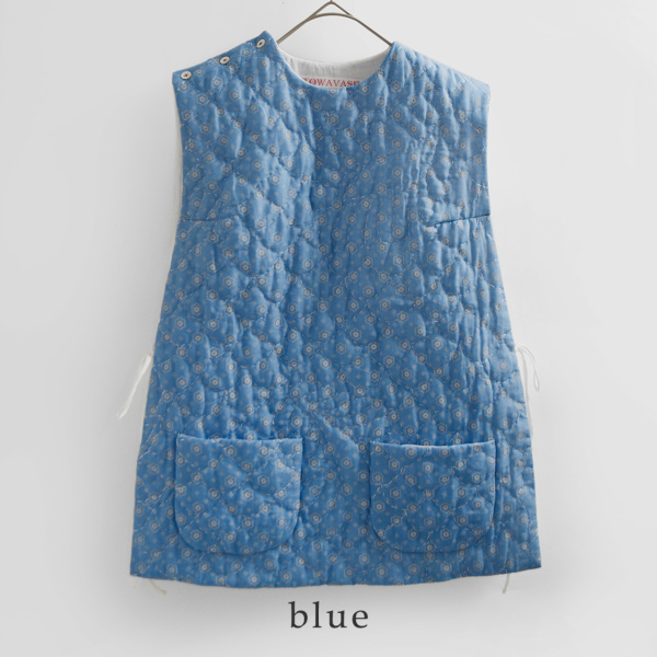 TOWAVASE トワヴァーズ リネン ダイストーンプリント ベスト “French
