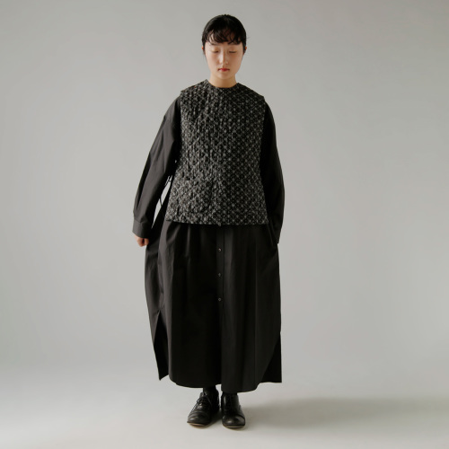 TOWAVASE トワヴァーズ リネン ダイストーンプリント ベスト “French