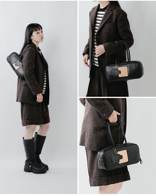 Scye サイ ソフトレザーパファー ミニボストンバッグ “Soft Leather