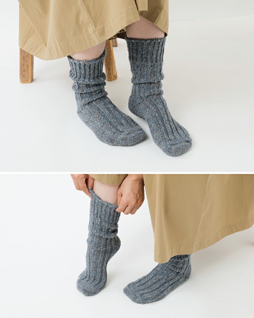 yahae sui ヤハエスイ リサイクル ウール ローゲージ ソックス 靴下 4