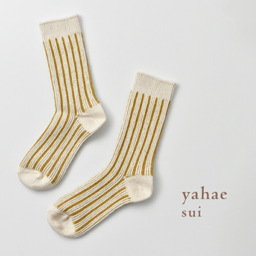yahae sui ヤハエスイ オーガニックコットン モヘア ストライプ