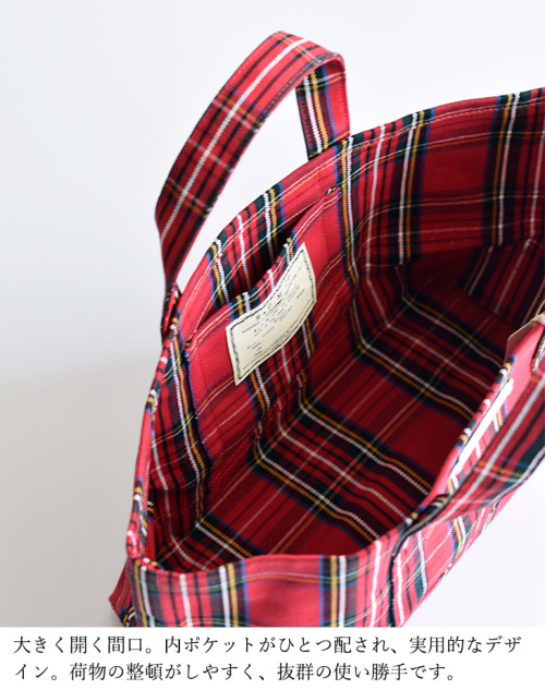 R&D.M.Co-】TARTAN CHECK TOTEBAG (S) タータンチェックトート