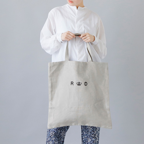 オールドマンズテーラー✨R&D.M.Co- リネン 麻トートバッグ ロゴ刺繍レディース