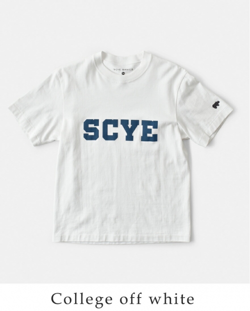 French Logo-PrintコットンジャージＴシャツ SCYE BASICS サイベーシックス ロゴ Tシャツ “30/2 Cotton