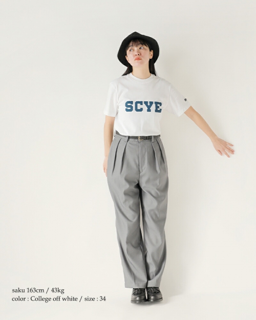 SCYE BASICS サイベーシックス ロゴ Tシャツ “30/2 Cotton Jersey Logo