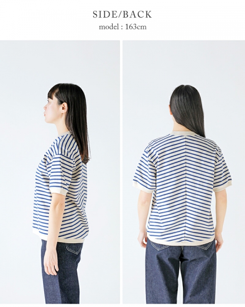 SCYE BASICS サイベーシックス コットン ボーダー 半袖 Tシャツ