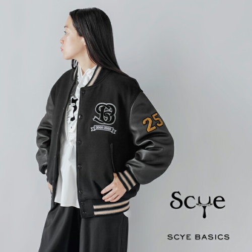 SCYE BASICS サイベーシックス ウール メルトン バーシティ
