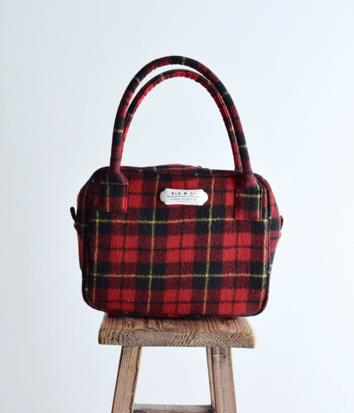 8/31迄の出品！オールドマンズテーラー　タータンチェックボストンバック 8/31迄の出品！オールドマンズテーラー タータンチェック