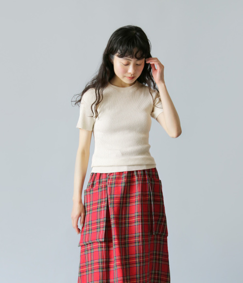 R & D.M.Co- オールドマンズテーラー リブ ニットソー ハーフ