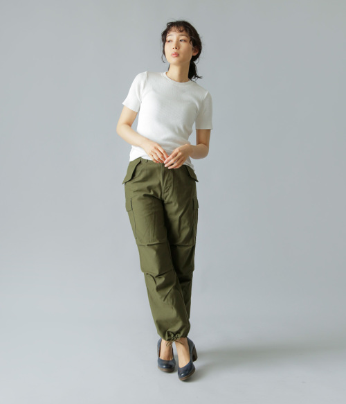 R & D.M.Co- オールドマンズテーラー リブ ニットソー ハーフスリーブ