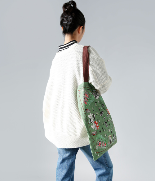 【完売品】【美品】【最終値下げ】diemmバッグ グリーン R & D.M.Co- オールドマンズテーラー コットン マルシェ バッグ