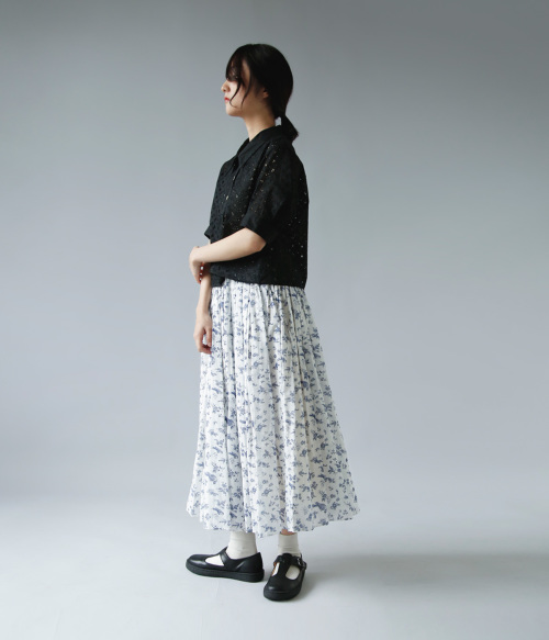 R & D.M.Co- オールドマンズテーラー ガーデン ギャザー スカート “GARDEN GATHER SKIRT” 6770-same1 |  iroma..aranciato