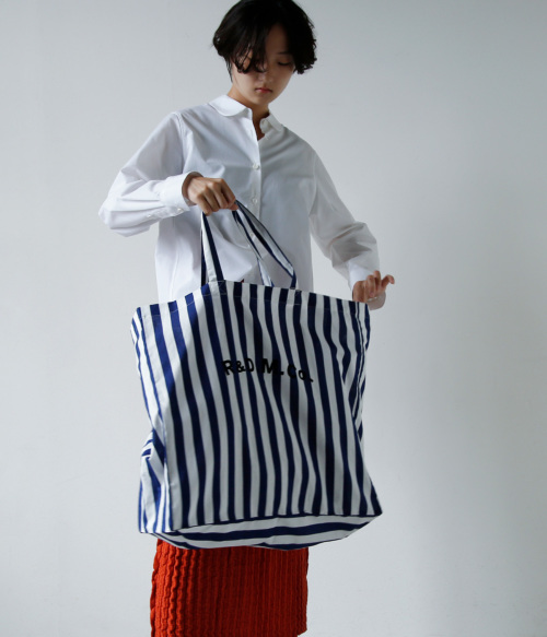 R & D.M.Co- オールドマンズテーラー コットンリネン デッキチェア ストライプ トートバッグ “DECK CHAIR STRIPE TOTE  BAG” 6872 | iroma..aranciato