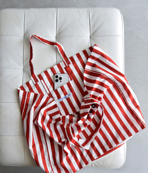 R & D.M.Co- オールドマンズテーラー コットンリネン デッキチェア ストライプ トートバッグ “DECK CHAIR STRIPE TOTE  BAG” 6872 | iroma..aranciato