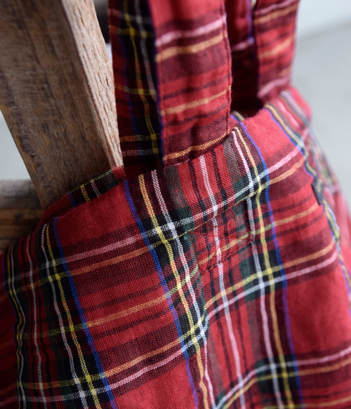 R & D.M.Co- オールドマンズテーラー リネン チェック トートバッグ