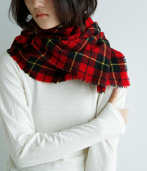 R & D.M.Co- オールドマンズテーラー ウール タータン チェック マフラー “WOOL TARTAN CHECK MUFFLER” 7064  | iroma..aranciato