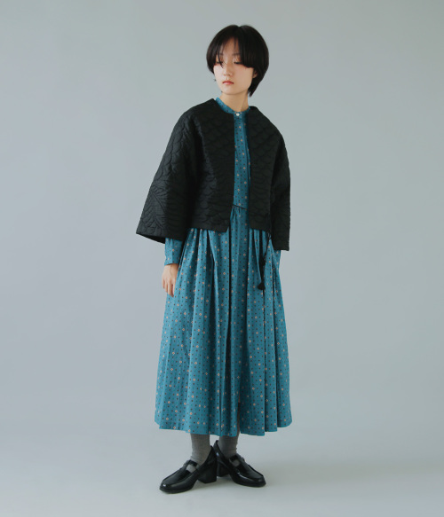 R & D.M.Co- オールドマンズテーラー スモール モチーフ パターン フロント オープン ドレス “SMALL MOTIF PATTERN FRONT  OPEN DRESS” 7098 | iroma..aranciato