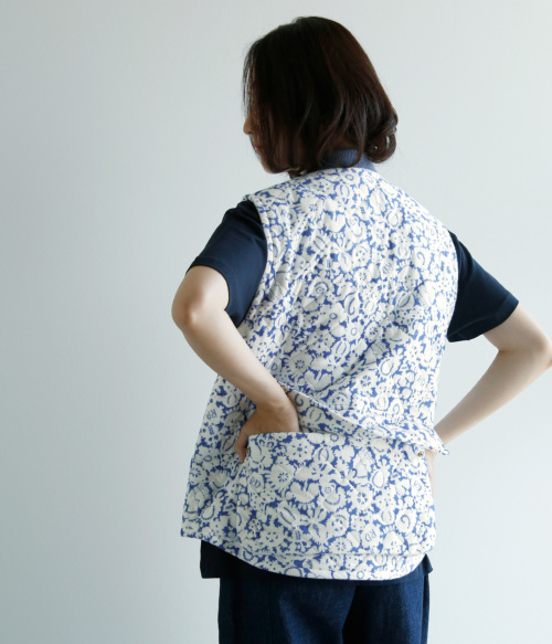 R & D.M.Co- オールドマンズテーラー モノ トリック プリント キルティング ベスト “MONO TRICK PRINT QUILTING  VEST” 7153 | iroma..aranciato