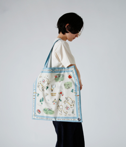 R & D.M.Co- オールドマンズテーラー ブラウン ベアーズ パネル トート